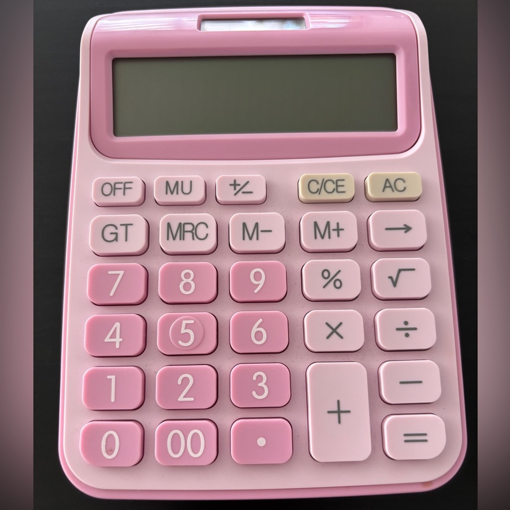 Large Pink desk calculator